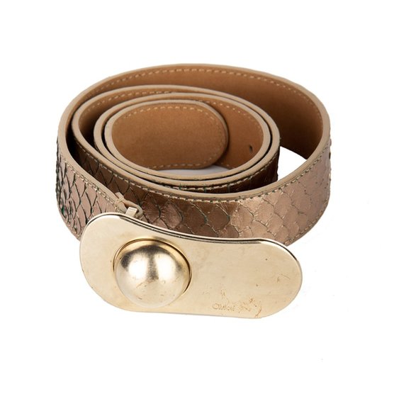 CHLOE GOLD CLASSIC BELT | WOMENS - Picture 1 of 4